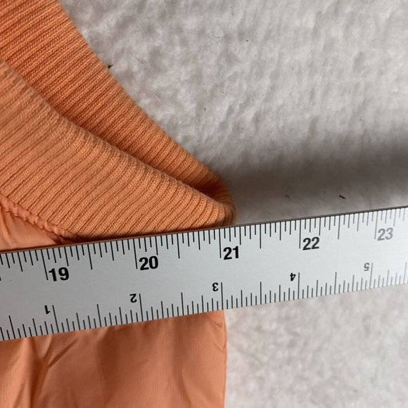 Alpine Design Puffer Vest Jacket Women's Large Orange Shortie Quilted 7173 - Picture 4 of 8